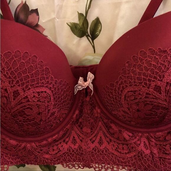 EXCELLENT CONDITION VICTORIA’S SECRET BODY BY VICTORIA LINED DEMI LONG LINE BRA - Picture 2 of 7